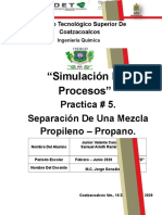 Practica #5 Hysys