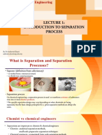 Lec 1 Intro To Separation Process