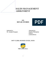 Retail Sales Management Assignment