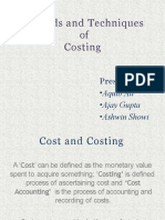 Costing Techniques and Methods