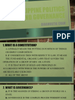 Philippine Politics and Governance Diagnostic