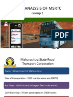 Case Analysis of MSRTC: Group 1