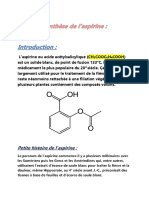 Synthese de L'aspirine PDF