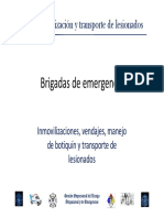 Inmovilizaciones, Vendajes, Botiquín y Transporte de Lesionados