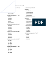 Comparative, Superlative Exercises