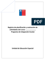 REgistro de Planificacion 