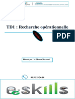 Corrigé TD - RO by Moussa Merraoui PDF