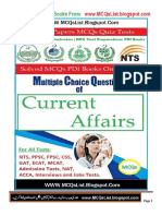 NTS Current Affairs Solved Mcqs PDF