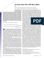 People Believe They Have More Free Will Than Others: PNAS Early Edition 1 of 6