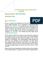 Jaguar Land Rover Uk Apointment Letter. PDF