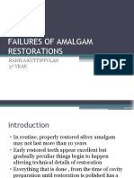 Failures of Amalgam Restorations - Raniya