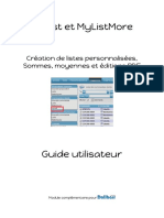 Guide Utilisateur Des Modules Mylist Et Mylistmore PDF