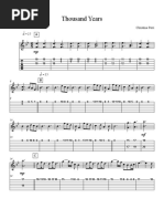 Thousand Years Guitar Tab