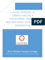 Manual para Ingreso Plataforma Canvas