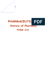 Pharmaceutics I: History of Pharmacy