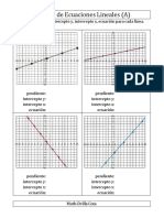 Algebra Hallar Pendiente Intercepto-Y Intercepto-X Ecuacion Del Grafico Todo