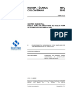 NTC3656 Norma Tecnica Colombiana Muestreo de Suelos para Determinar Contaminación PDF