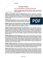 13 Programa de Examen Tecnico Mecanico Electricista