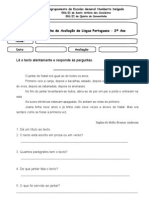 Fichas de Avaliação Sumativa 1º Período - 2º Ano