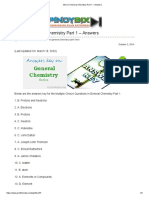 MCQ in General Chemistry Part 1 - Answers