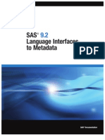 SAS 9.2 Language Interfaces To Metadata