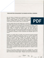 Rwanda National Congress Proclamation