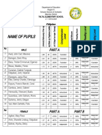 Graded Oral Reading Phil Iri