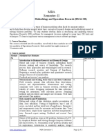 MBA Semester-II: CC 207 - Research Methodology and Operations Research (RM & OR)