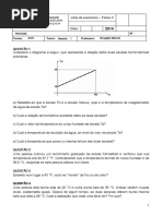 Lista Dísica de Termometria e Escalas