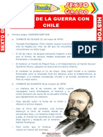 Etapas de La Guerra Con Chile para Sexto Grado de Primaria