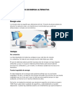 Tipos de Fuentes de Energia Alternativa