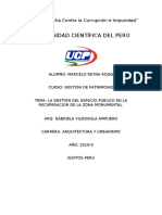 Ensayo La Gestion Del Espacio Público en La Recuperacion de La Zona Monumental