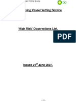 2007 BP Shipping - High-Risk-Observation List