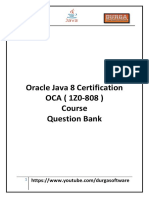 Oracle Java 8 Certification OCA 1Z0 808 Course Question Bank