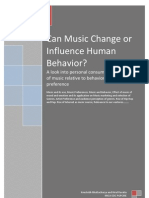 Can Music Change or Influence Human Behavior