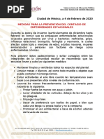 Medidas para La Prevención Del Contagio de Enfermedades Estacionales