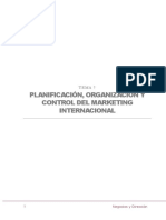 Planificación, Organización y Control Del Marketing Internacional