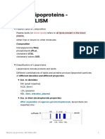 Plasma Lipoproteins - METABOLISM PDF