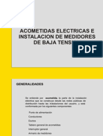 Acometidas Electricas e Instalaciones de Medidores en Baja Tension