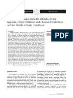 (Balkan Journal of Dental Medicine) Parents Knowledge About The Effects of Oral Hygiene Proper Nutrition and Fluoride Prophylaxis On Oral Health in Early Childhood