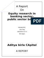 Equity Research in Banking Sector - Public Sector Banks