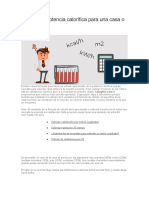 Calcular La Potencia Calorífica para Una Casa o Habitación