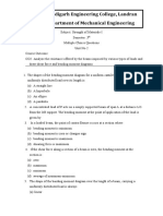 Shear Forces and Bending Moment MCQs