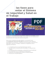 Fases para Implementar Un Sistema de Gestión en Seguridad y Salud en El Trabajo