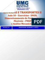 Aula 10 - Exercícios-DNIT - Método Da PMSP - Análise Mecanicista