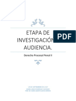 Etapa de Investigacion y Audiencias