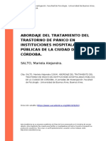 SALTO, Mariela Alejandra (2004) - ABORDAJE DEL TRATAMIENTO DEL TRASTORNO DE PANICO EN INSTITUCIONES HOSPITALARIAS PUBLICAS DE LA CIUDAD DE (..)