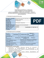 Guía de Actividades y Rúbrica de Evaluación - Tarea 3 - Biodegradabilidad de Contaminantes y Seguimiento de La Biorremediación