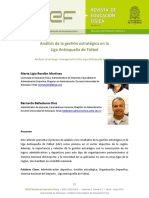 Analisis de La Gestion Estrategica en La Liga Antioqueña de Futbol PDF