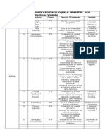 Formato Calendario Evaluaciones 1° Semestre 2020 Word